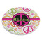 Peace Sign Round Stone Trivet - Angle View