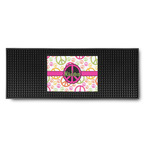 Peace Sign Rubber Bar Mat (Personalized)