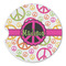 Peace Sign Sandstone Car Coaster - Single