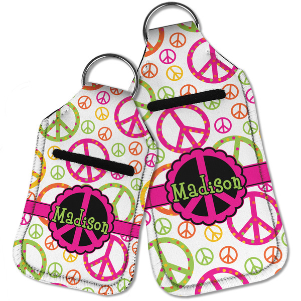 Peace Sign Sanitizer Holder Keychain - Parent Main