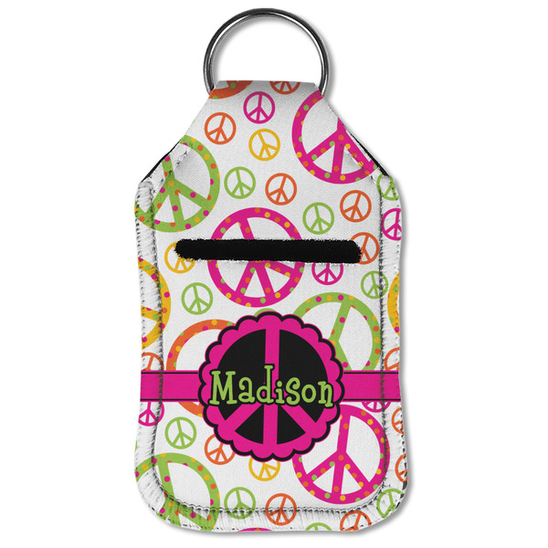 Peace Sign Sanitizer Holder Keychain - Small (Front Flat)