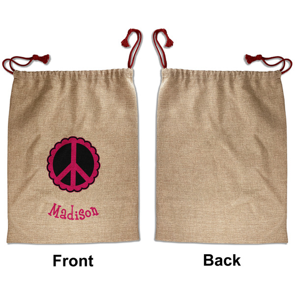Peace Sign Santa Bag - Approval - Front