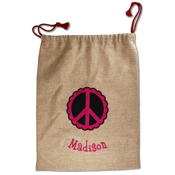 Peace Sign Santa Bag - Front