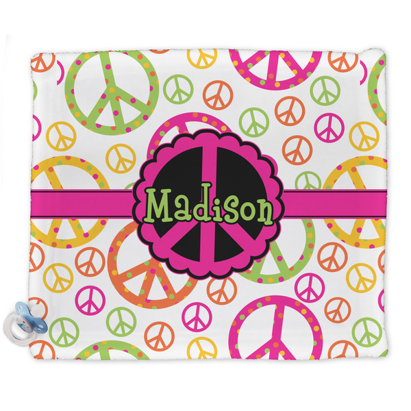 Custom Peace Sign Security Blanket - Single Sided (Personalized)