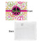 Peace Sign Security Blanket - Front & White Back View