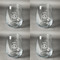 Peace Sign Set of Four Personalized Stemless Wineglasses (Approval)