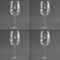 Peace Sign Set of Four Personalized Wineglasses (Approval)