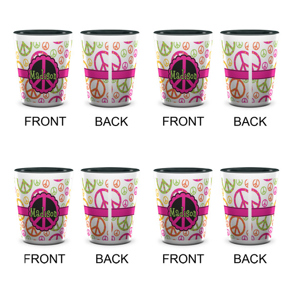 Peace Sign Shot Glassess - Two Tone - Set of 4 - APPROVAL