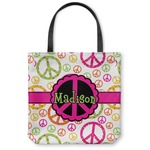 Peace Sign Canvas Tote Bag - Medium - 16"x16" (Personalized)