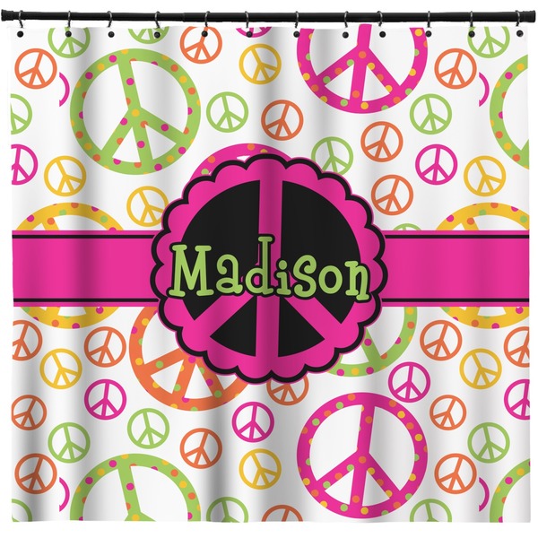 Custom Peace Sign Shower Curtain - Custom Size (Personalized)