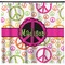 Peace Sign Shower Curtain - Custom Size (Personalized)