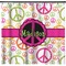 Peace Sign Shower Curtain (Personalized)