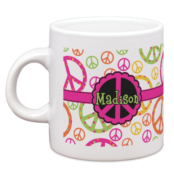 Custom Peace Sign Espresso Cup (Personalized)