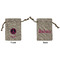 Peace Sign Small Burlap Gift Bag - Front and Back
