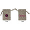 Peace Sign Small Burlap Gift Bag - Front & Back (Personalized)