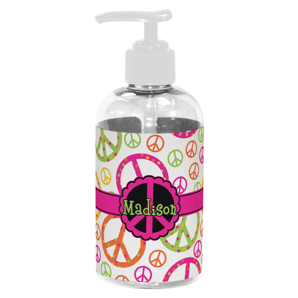 Peace Sign Small Liquid Dispenser (8 oz) - White