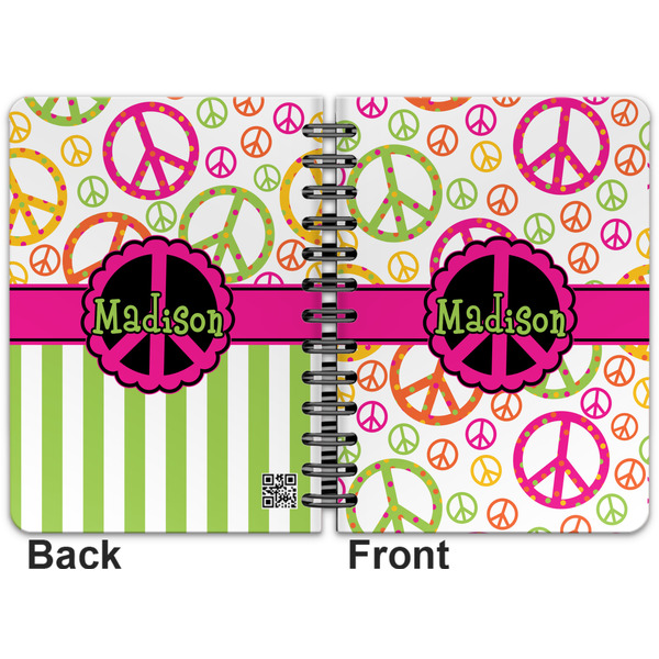 Peace Sign Spiral Journal 5 x 7 - Apvl