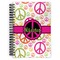 Peace Sign Spiral Journal Large - Front View