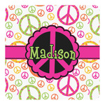 Peace Sign Square Decal - Large (Personalized)