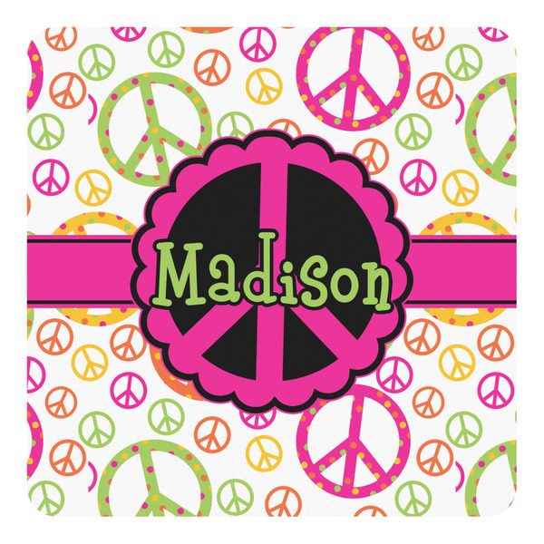 Custom Peace Sign Square Decal - Small (Personalized)