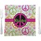 Peace Sign 9.5" Glass Square Lunch / Dinner Plate- Single or Set of 4 (Personalized)