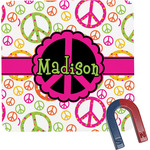 Peace Sign Square Fridge Magnet (Personalized)