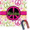 Peace Sign Square Fridge Magnet (Personalized)