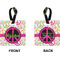 Peace Sign Square Luggage Tag (Front + Back)