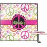 Peace Sign Square Table Top - 24" (Personalized)