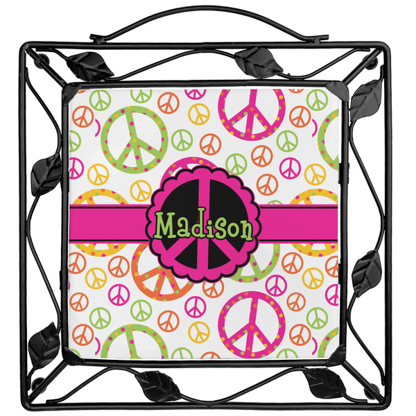 Custom Peace Sign Square Trivet (Personalized)