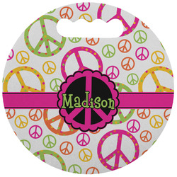 Peace Sign Stadium Cushion (Round) (Personalized)