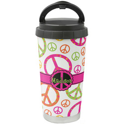 Peace Sign Stainless Steel Coffee Tumbler (Personalized)