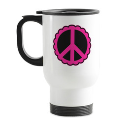 Peace Sign Stainless Steel Travel Mug with Handle
