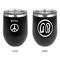 Peace Sign Stainless Wine Tumblers - Black - Double Sided - Approval