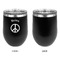 Peace Sign Stainless Wine Tumblers - Black - Single Sided - Approval