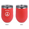 Peace Sign Stainless Wine Tumblers - Coral - Single Sided - Approval