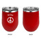 Peace Sign Stainless Wine Tumblers - Red - Single Sided - Approval