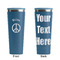 Peace Sign Steel Blue RTIC Everyday Tumbler - 28 oz. - Front and Back