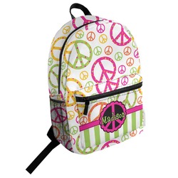 Peace Sign Student Backpack (Personalized)