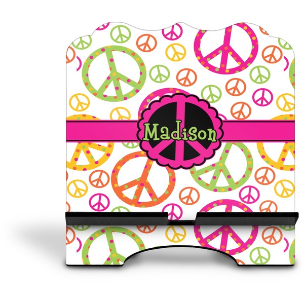 Peace Sign Stylized Tablet Stand - Front without iPad