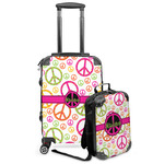 Peace Sign Kids 2-Piece Luggage Set - Suitcase & Backpack (Personalized)