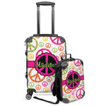 Peace Sign Kids 2-Piece Luggage Set - Suitcase & Backpack (Personalized)