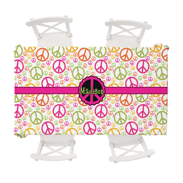 Custom Peace Sign Tablecloth - 58"x102" (Personalized)