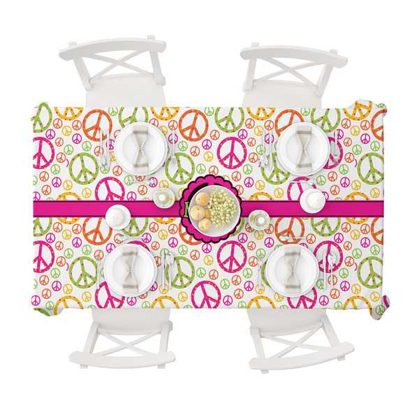 Peace Sign Tablecloths (58"x102") - TOP VIEW