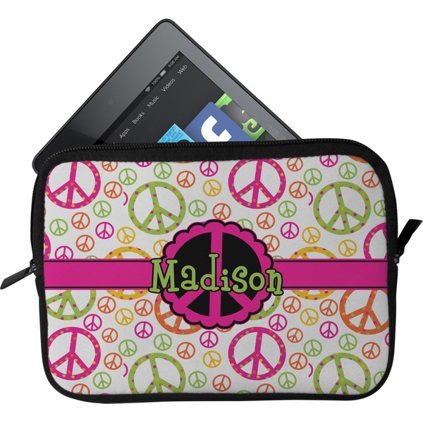 Custom Peace Sign Tablet Case / Sleeve - Small (Personalized)