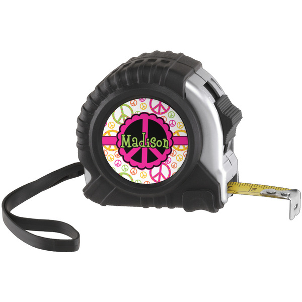 Custom Peace Sign Tape Measure (25 ft) (Personalized)