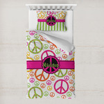 Peace Sign Toddler Bedding Set - With Pillowcase (Personalized)