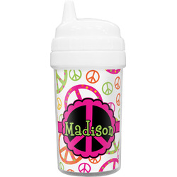 Peace Sign Toddler Sippy Cup (Personalized)