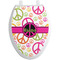Peace Sign Toilet Seat Decal (Personalized)