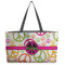 Peace Sign Tote w/Black Handles - Front View